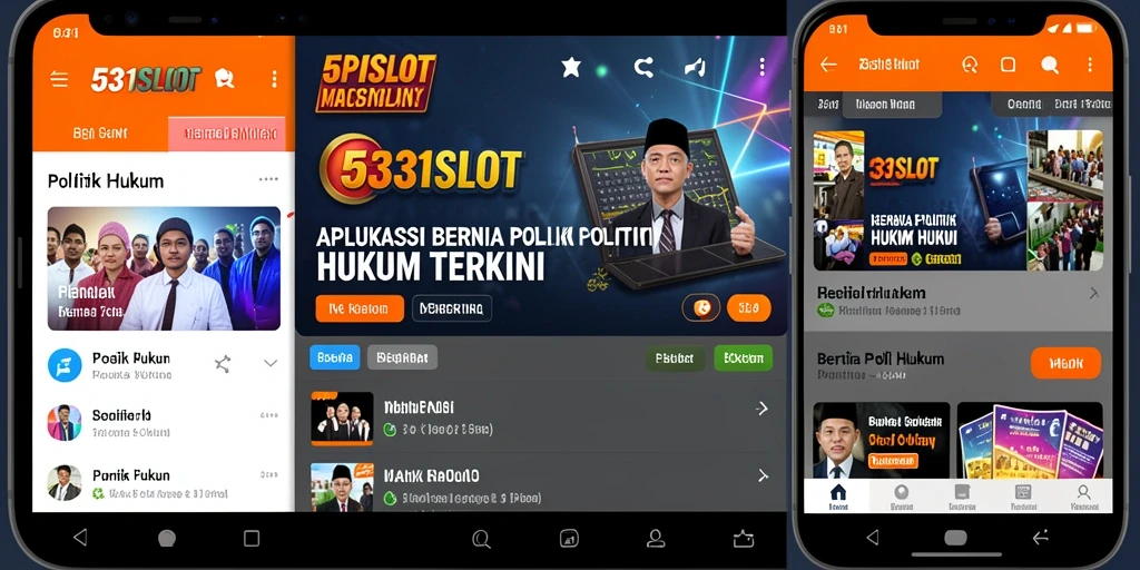 Antarmuka utama aplikasi 531SLOT yang menampilkan berita politik hukum.