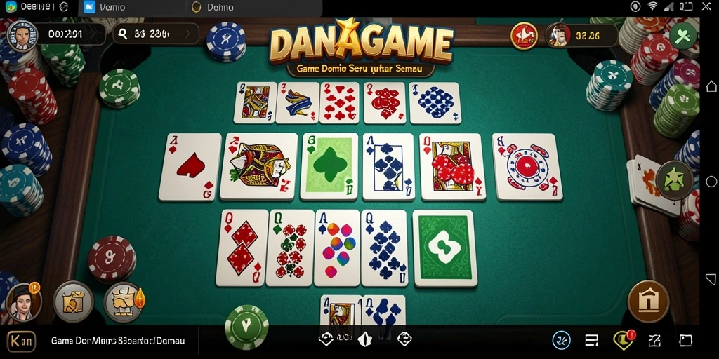 Tampilan antarmuka DANAGAME yang menarik dan fungsional.