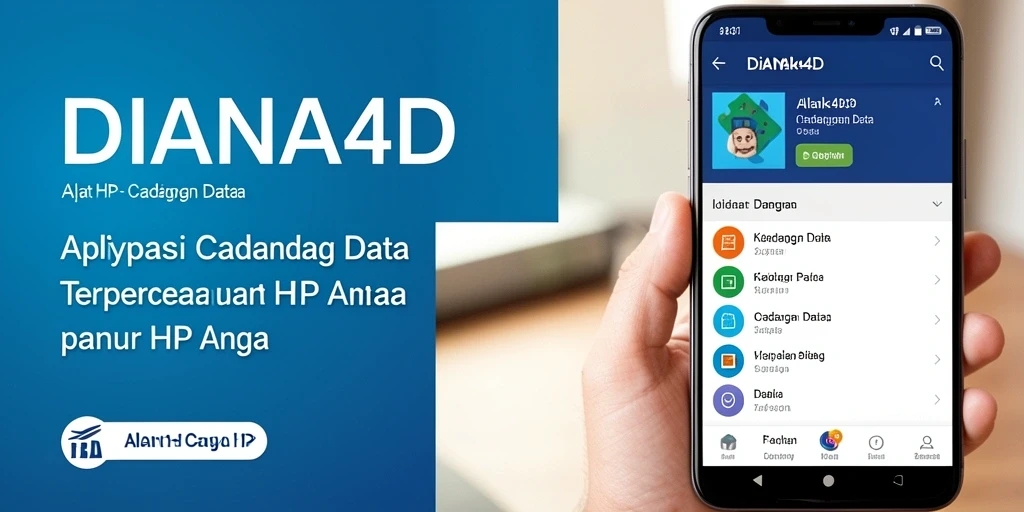 Tampilan antarmuka DIANA4D yang memudahkan cadangan data.