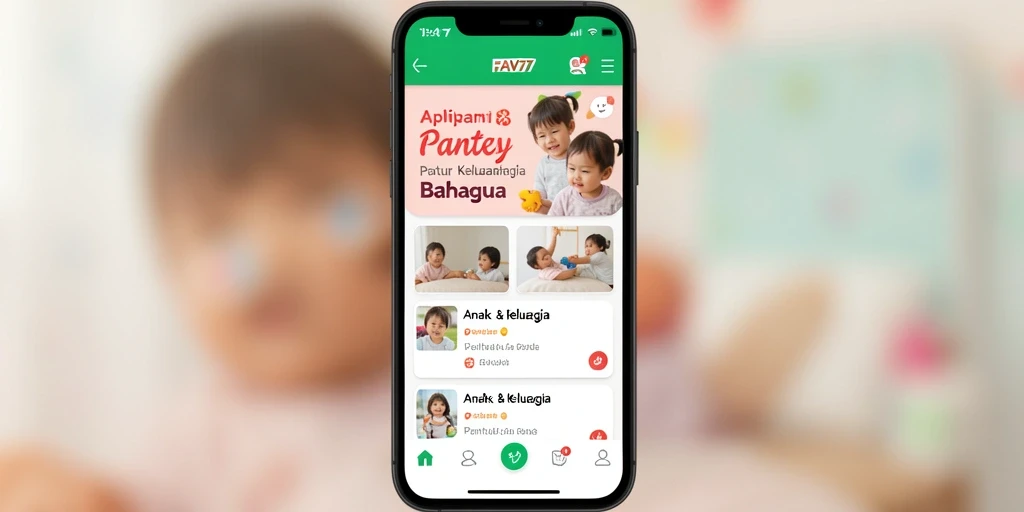 Tampilan antarmuka FAV77 yang intuitif dan informatif untuk pemantauan anak.