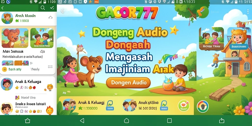 Antarmuka GACOR777 yang ceria dan mengundang untuk anak-anak.