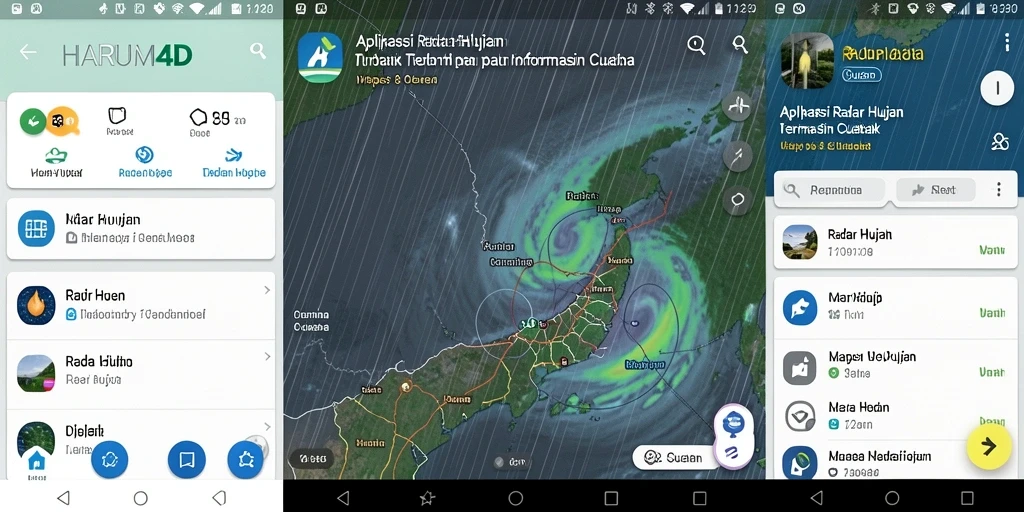 Tampilan antarmuka HARUM4D dengan fitur radar hujan yang jelas.
