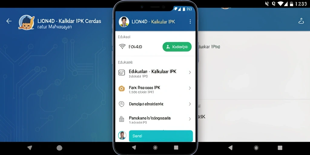 Tampilan antarmuka LION4D yang mudah digunakan untuk Kalkulator IPK.
