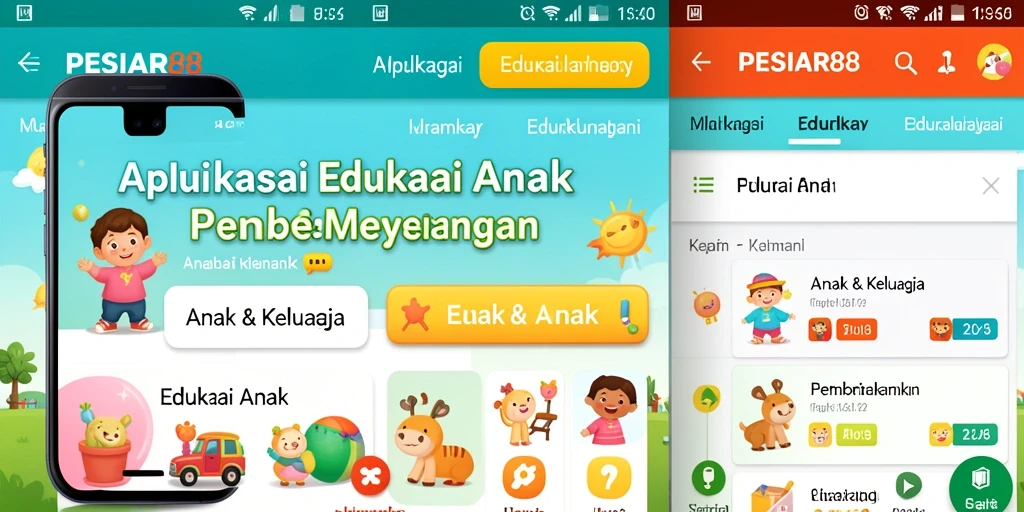 Tampilan antarmuka PESIAR88 yang ceria dan interaktif.