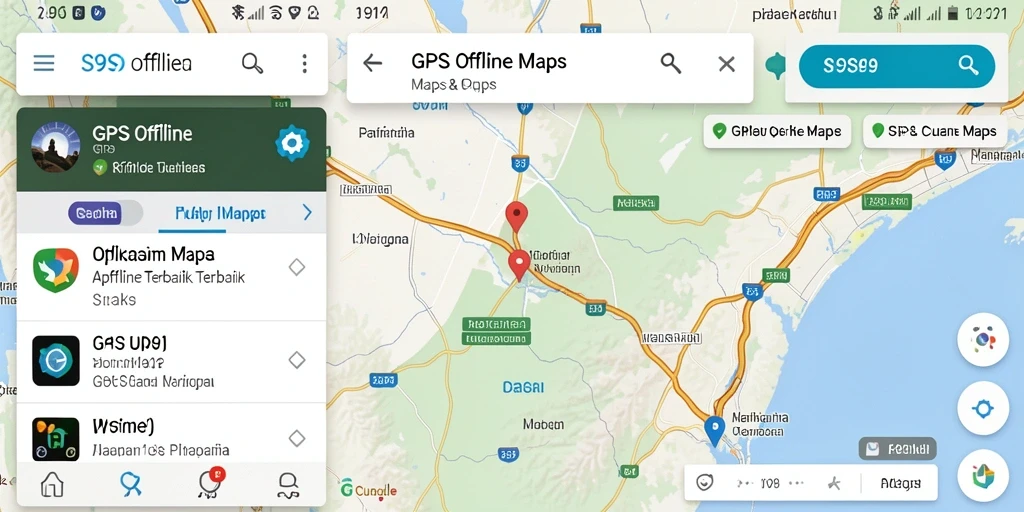 Tampilan antarmuka S9S9 yang user-friendly untuk GPS Offline Maps.