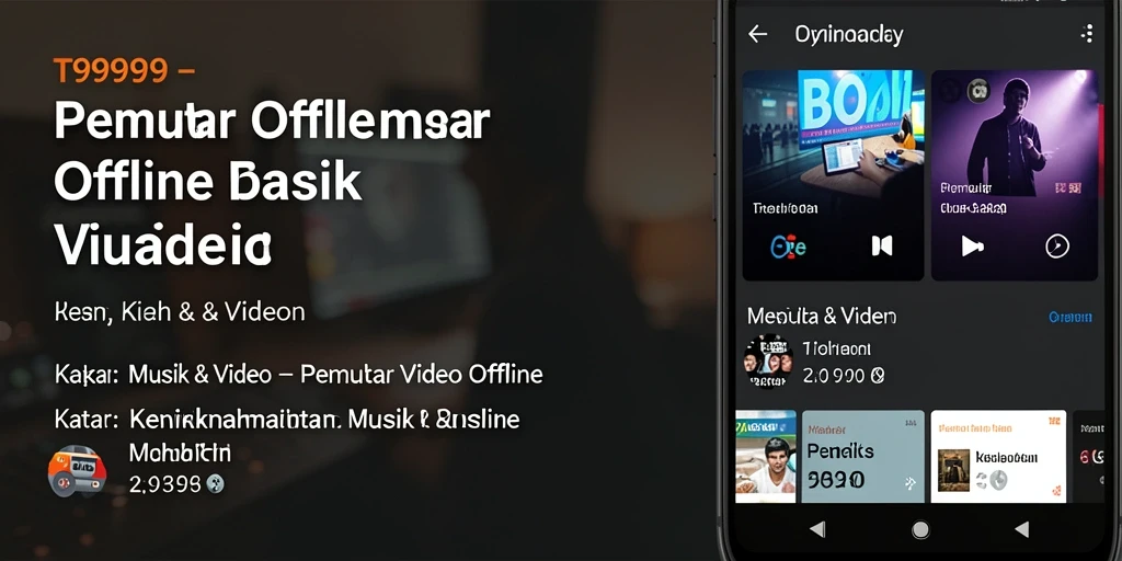 Antarmuka T9999 yang ramah pengguna untuk pemutar video offline.