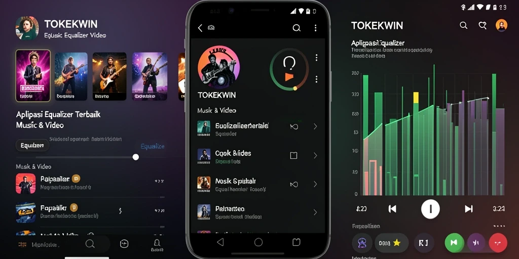 Tampilan antarmuka TOKEKWIN yang sederhana dan intuitif untuk pengaturan Equalizer.